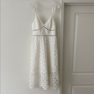 Bardot White Sleeveless Midi Sundress